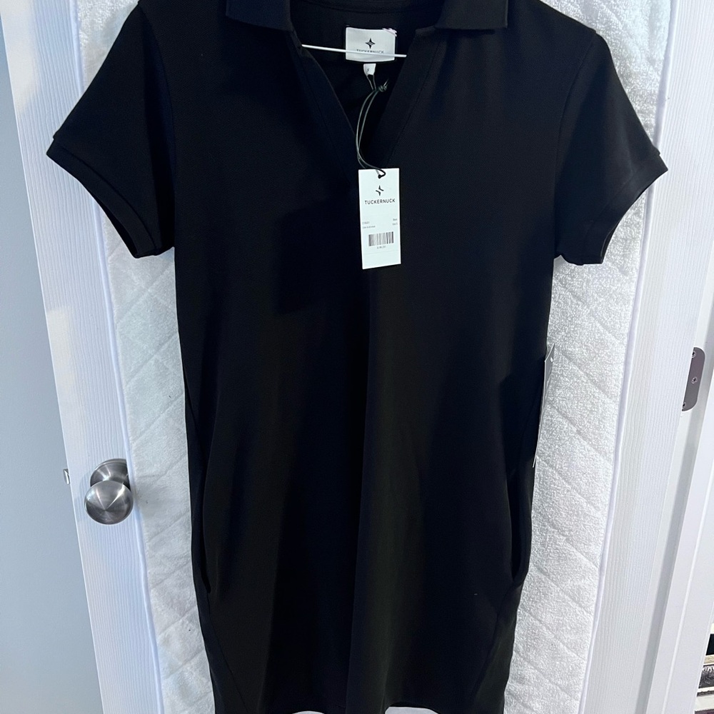 Black Hutton Polo Dress - Picture 2 of 4